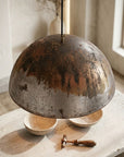 Handcrafted Aged Copper Dome Pendant Light for Kitchen Island