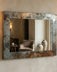 Oxidized Copper Vanity Mirror – Wabi Sabi Wall Decor