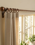 Aged Copper Curtain Rod Set – Rustic Window Hardware