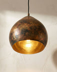 Handmade Oxidized Copper Dome Pendant Light for Kitchen & Dining