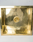 Handmade Unlacquered Brass Undermount Kitchen Sink – Hammered Basin