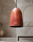Handmade Hammered Copper Pendant Light for Rustic Farmhouse Kitchens