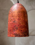 Handmade Hammered Copper Pendant Light for Rustic Farmhouse Kitchens