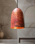 Handmade Hammered Copper Pendant Light for Rustic Farmhouse Kitchens
