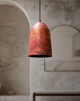 Set of 3 Handmade Hammered Copper Pendant Lights for Kitchen Island