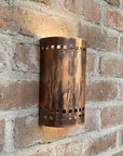 Handmade Rustic Copper Outdoor Wall Sconce for Porch & Entryway