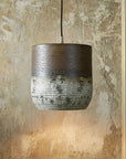 Handmade Oxidized Copper Drum Pendant Light – Rustic Ceiling Lamp