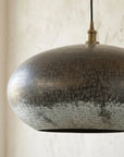 Handmade Oxidized Copper Pendant Light – Rustic Hammered Ceiling Lamp