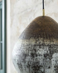 Handmade Oxidized Copper Teardrop Pendant Light – Rustic Ceiling Lamp