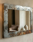 Oxidized Copper Vanity Mirror – Wabi Sabi Wall Decor