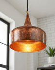 Handmade Vintage Copper Dome Pendant Light for Kitchen Island