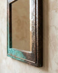 Handmade Verdigris Copper Wall Mirror – Hammered Rustic Frame