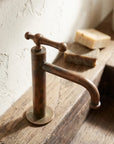Aged Copper Vessel Sink Faucet – Rustic Single Hole Tap