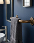 Antique Copper Bathroom Towel Bar – Farmhouse Wall Rail