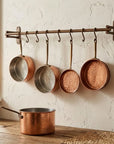 Handmade Copper Pot Rail with S Hooks – Farmhouse Wall Rack