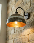 Handmade Aged Copper Dome Wall Sconce – Rustic Farmhouse Outdoor Light