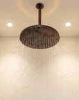 Aged Copper Ceiling Shower with Round Rainfall Head