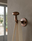 Solid Copper Mushroom Wall Hook for Robes & Towels