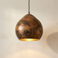 Handmade Oxidized Copper Dome Pendant Light for Kitchen & Dining