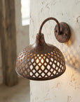 Antique Copper Dome Wall Light – Rustic Farmhouse Sconce