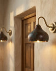 Handcrafted Patina Copper Sconce – Rustic Bedside Light