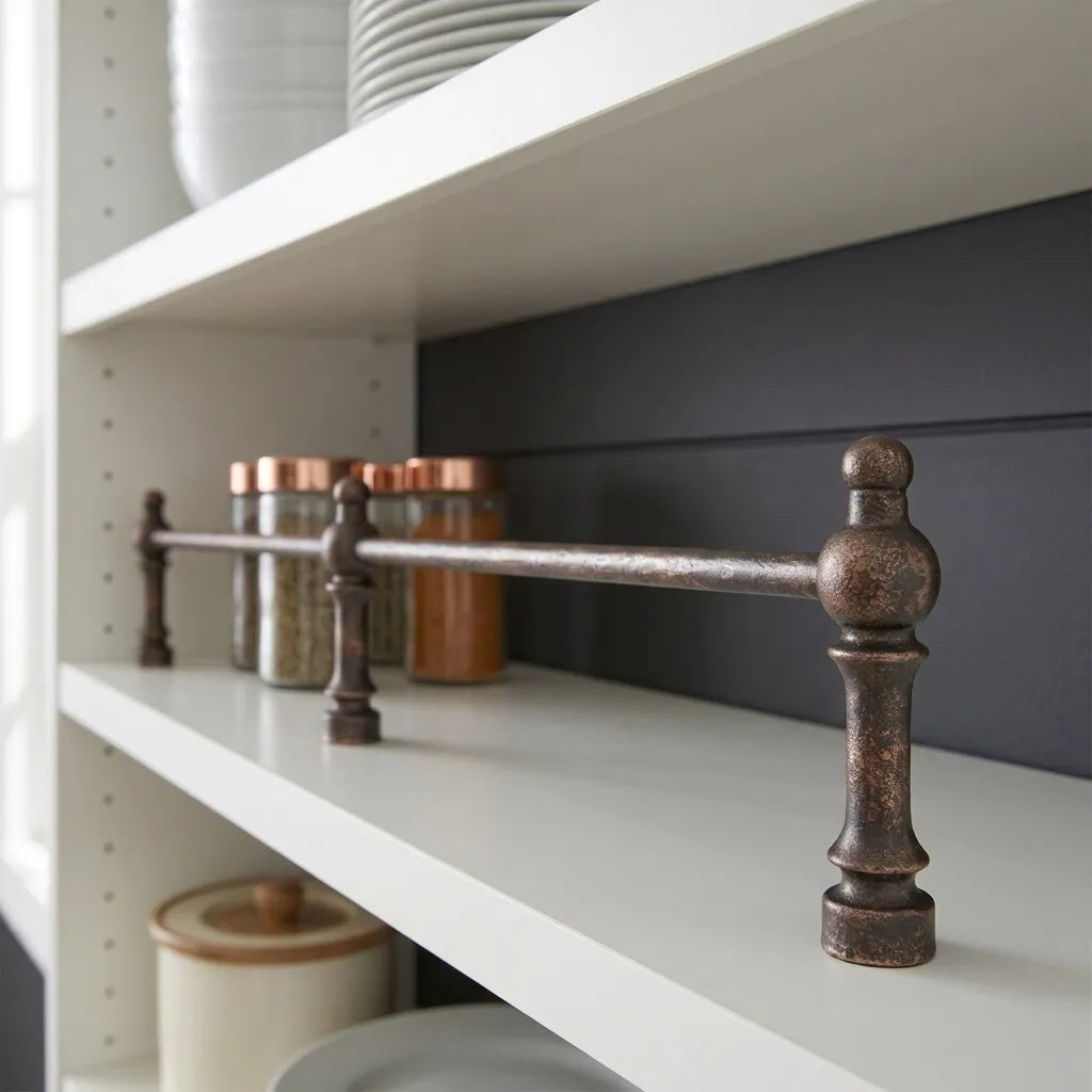 Aged Copper Shelf Rail – Decorative Kitchen Gallery Bar