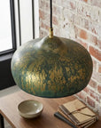 Handmade Verdigris Copper Pendant Lamp for Kitchen Island