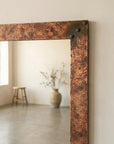 Hammered Copper Wall Mirror – Rustic Farmhouse Vanity Decor