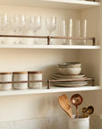 Burnished Copper Shelf Guard Rail for Kitchen Cabinets