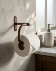 Aged Copper Toilet Paper Holder – Rustic Farmhouse Bath Rail