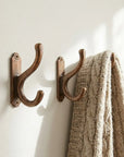 Aged Copper Double Wall Hook – Rustic Coat & Robe Hanger
