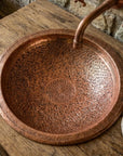Handmade Hammered Copper Drop-In Bathroom Sink Basin
