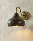 Handcrafted Patina Copper Sconce – Rustic Bedside Light