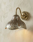 Rustic Hammered Copper Wall Sconce – Scalloped Shade