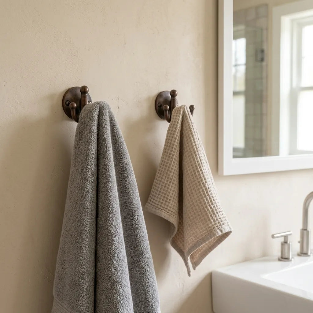 Aged Copper Double Coat Hook – Rustic Wall Hanger