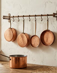 Handmade Copper Pot Rail with S Hooks – Farmhouse Wall Rack