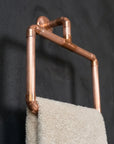 Copper Pipe Towel Ring – Industrial Wall Mounted Bath Holder