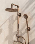 Vintage Copper Exposed Shower Set with Rain Head & Handset