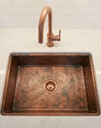 Hammered Aged Copper Undermount Kitchen Sink