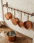Handmade Copper Pot Rail with S Hooks – Farmhouse Wall Rack