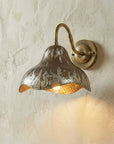 Rustic Hammered Copper Wall Sconce – Scalloped Shade