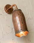 Handmade Aged Copper Cylinder Sconce – Rustic Wall Downlight