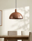 Handmade Hammered Copper Dome Pendant Light for Kitchen Island