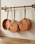 Handmade Copper Pot Rail with S Hooks – Farmhouse Wall Rack
