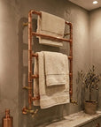 Copper Ladder Towel Rack – Rustic Wall Bathroom Rail
