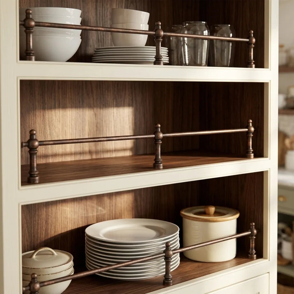 Aged Copper Shelf Rail – Decorative Kitchen Gallery Bar