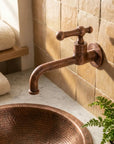 Vintage Copper Wall Faucet – Single Handle Sink Tap