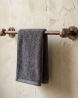 Handmade Aged Copper Towel Bar – Rustic Bathroom Rail