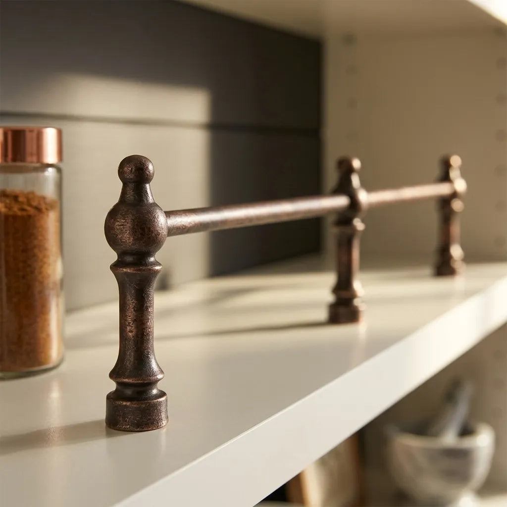 Aged Copper Shelf Rail – Decorative Kitchen Gallery Bar