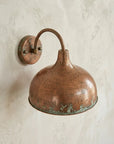 Handmade Hammered Copper Wall Sconce – Rustic Outdoor Patio Light